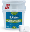 Rx Clear 3 in Chlorine Tabs 15 Pounds - Long Lasting Pool Chlorination