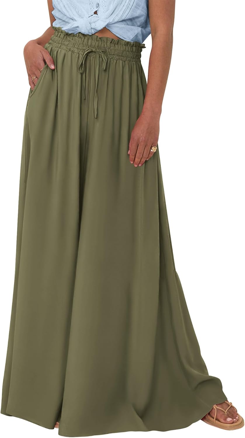Casual High Waist Wide Leg Pants for Women - Perfect for Summer