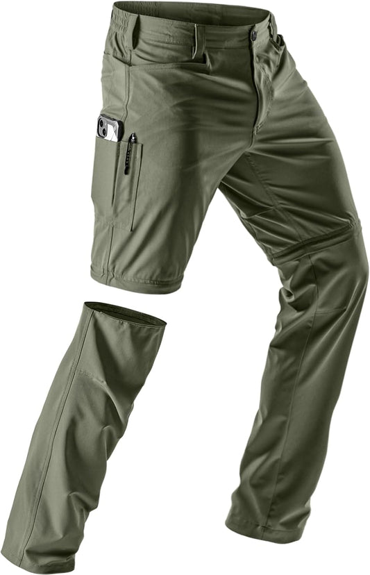 CQR Men's Convertible Cargo Tactical Pants for Outdoor Adventures
