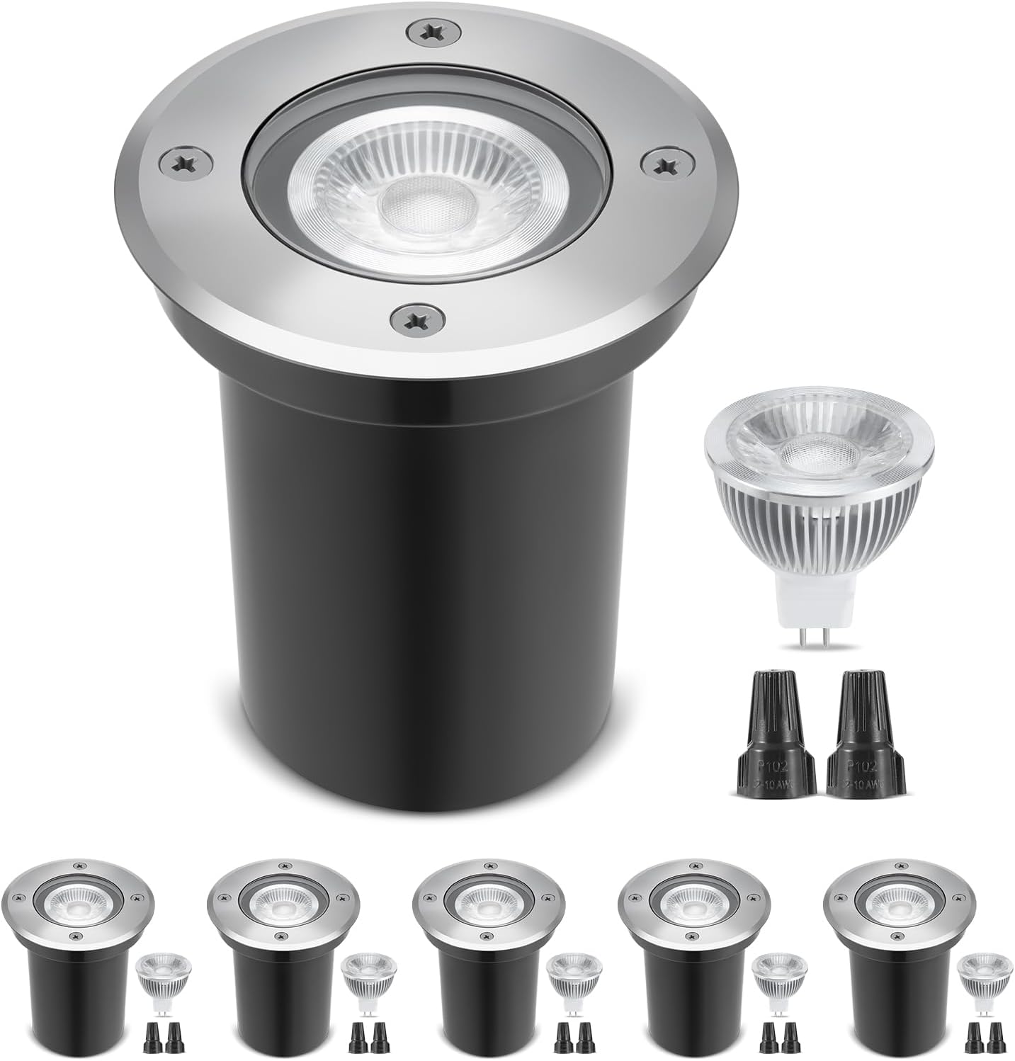 Gardencoin Low Voltage Landscape LED Well Lights for Outdoor Use