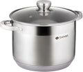 Daniks Standard Stainless Steel Stock Pot 10 Quart - Even Heating