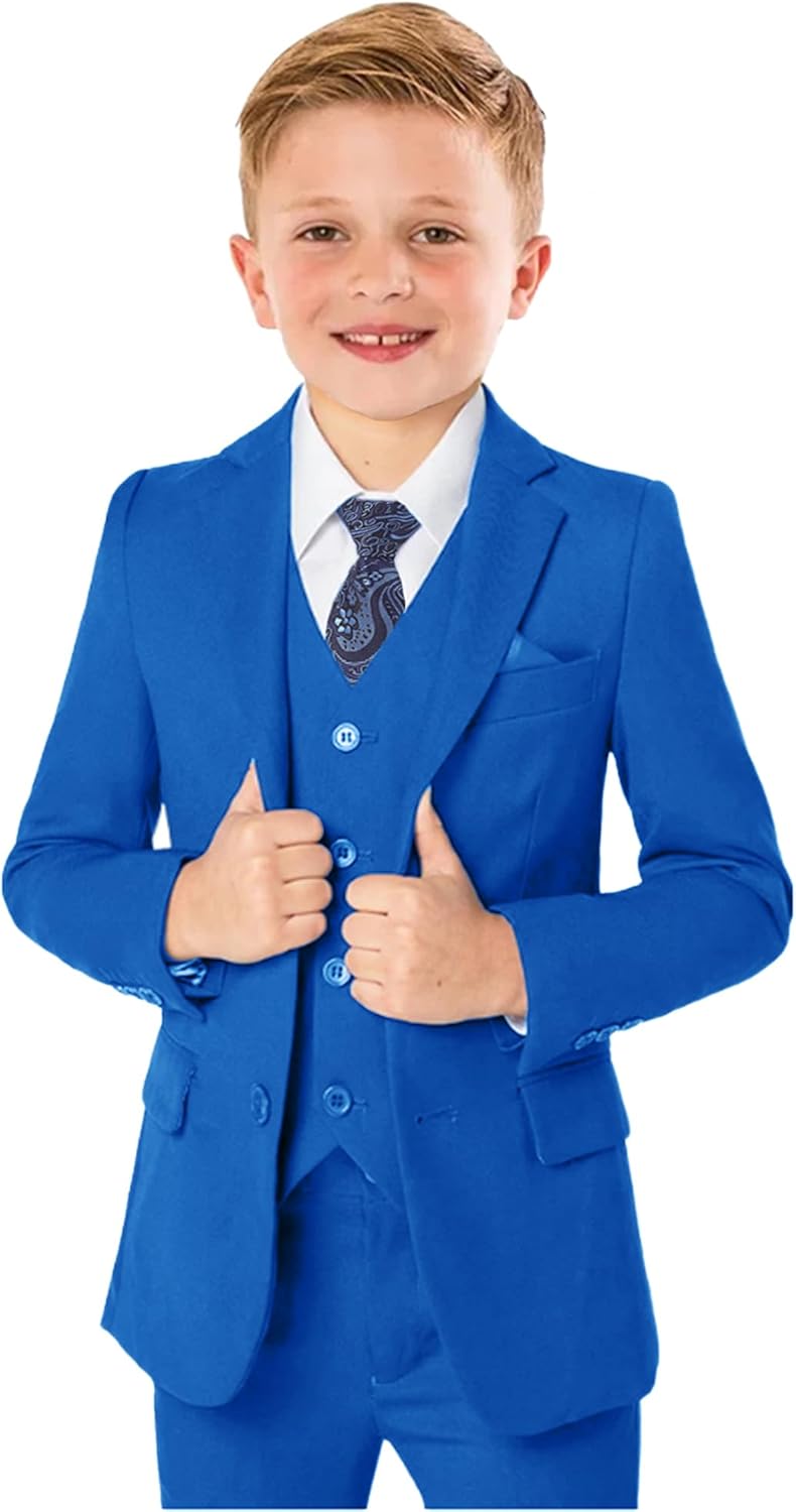 Boys Formal Suit 5 Piece Set for Weddings and Special Events