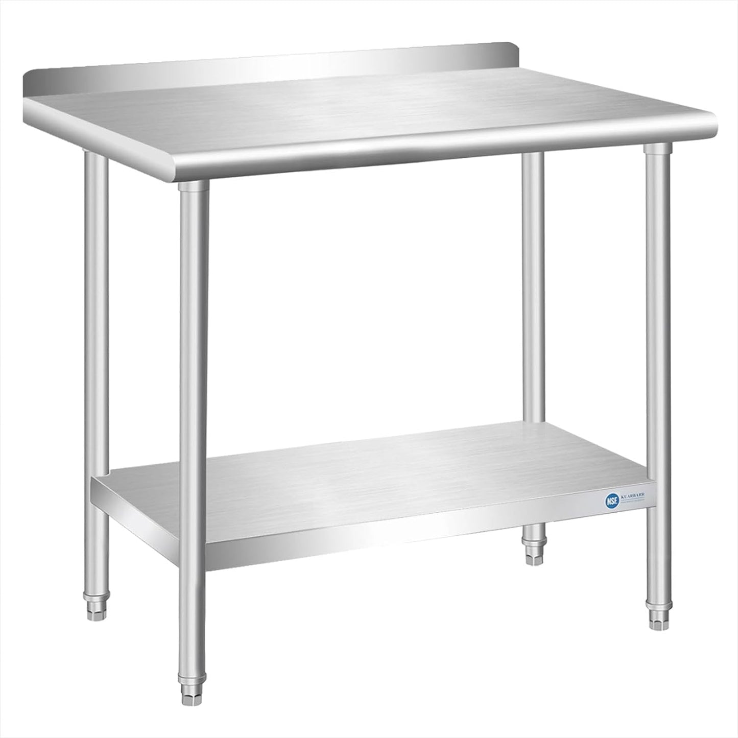 Stainless Steel Prep Table 30 x 18 Inch for Commercial Use