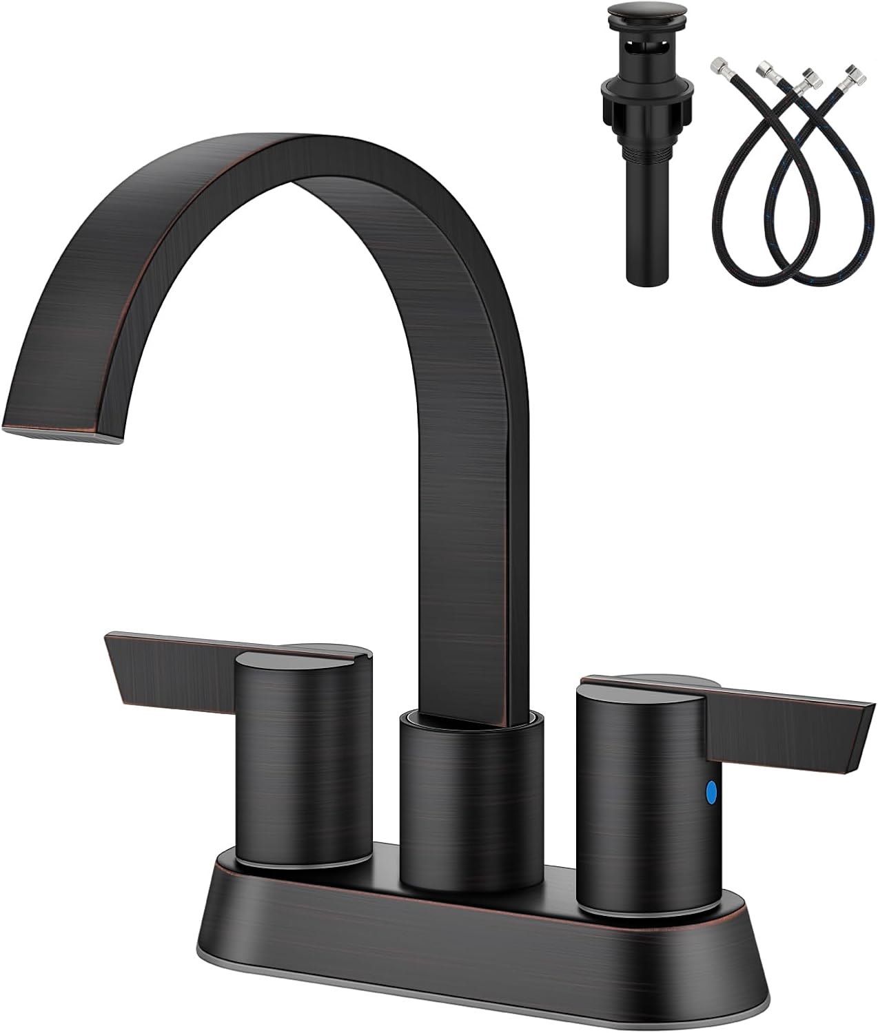 Aolemi Bathroom Faucets for Sink with Waterfall Design and Drain
