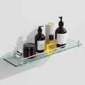 20 Inches Glass Shelves for Bathroom - Modern Floating Design