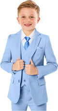 Boys Formal Suit 5 Piece Set - Versatile Toddler Tuxedo for Events