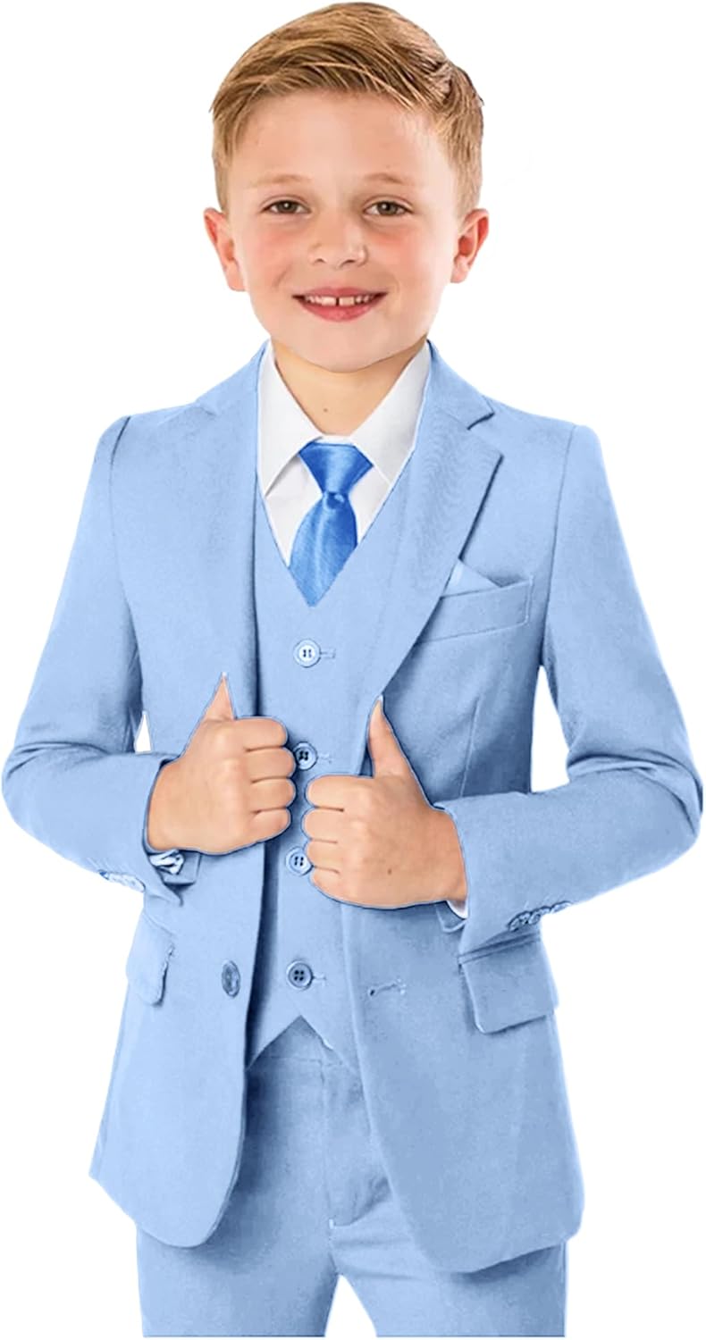 Boys Formal Suit 5 Piece Set for Weddings and Special Events