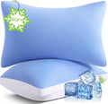 Silky Soft King Size Pillows Set of 2 - Cooling, Supportive Gusseted
