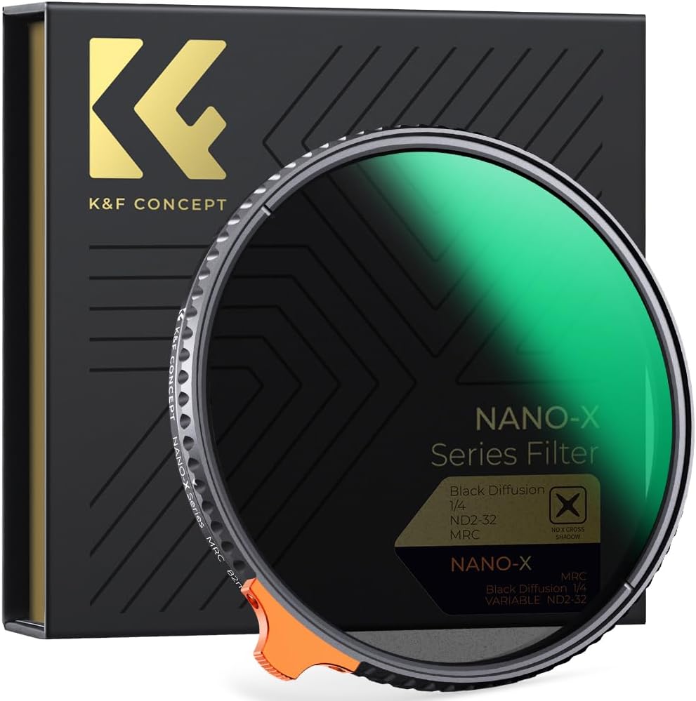 K&F CONCEPT 82mm Black Diffusion 1/4 & Variable ND Filter