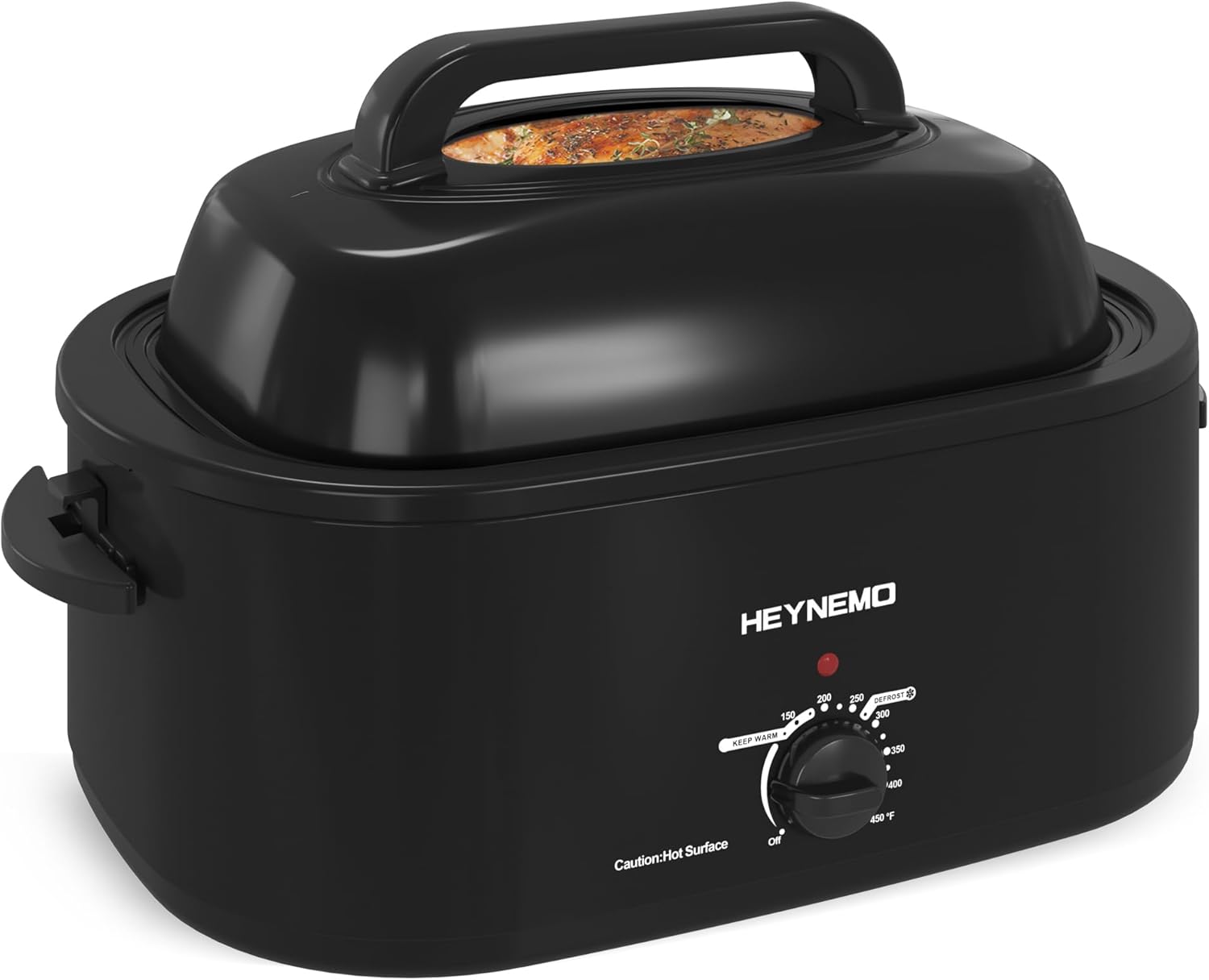 22Qt Electric Turkey Roaster Oven with Self-Basting Lid