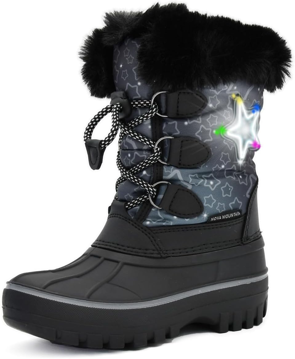 Nova Mountain Light Up Boots for Kids - Winter Snow Fun