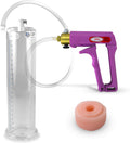 LeLuv Maxi Purple Handle Penis Pump Kit with Silicone Donut Seal