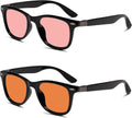 BRADDELL FL-41 Rose & FL-60 Wayfarer Blue Light Glasses - Dual Pack
