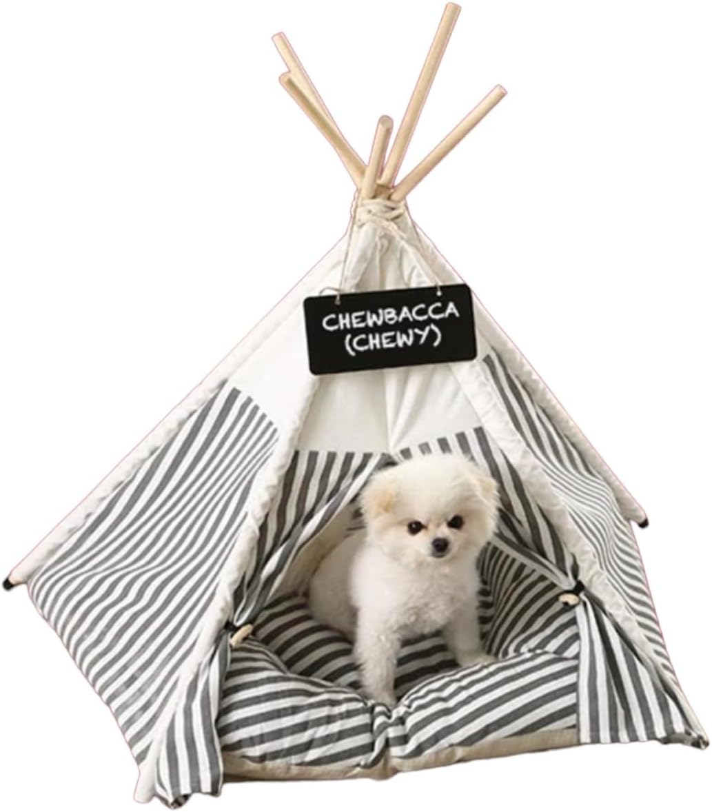 Washable Dog Teepee Bed with Soft Cushion - Glow Pups