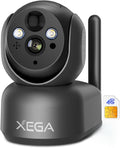 Xega 4G Cellular Security Camera Indoor Portable - No WiFi 2K PTZ