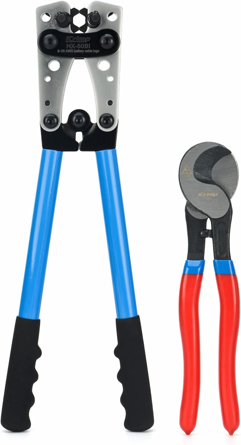 iCrimp Battery Cable Lug Crimping Tool for Heavy Duty Wire
