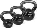Kettlebell Set 10/15/20 lbs Vinyl Coated Cast Iron - Home Strength