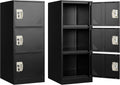 Metal Locker Storage Locker 36in Lockable Lockers for Home & Office
