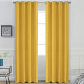 Yakamok Grommet Room Darkening Thermal Blackout Curtains - Mustard