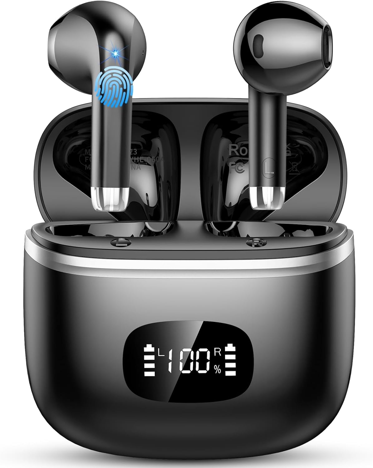 HiFi Stereo Wireless Earbuds w/ Noise Cancelling Mic - 40H Playtime