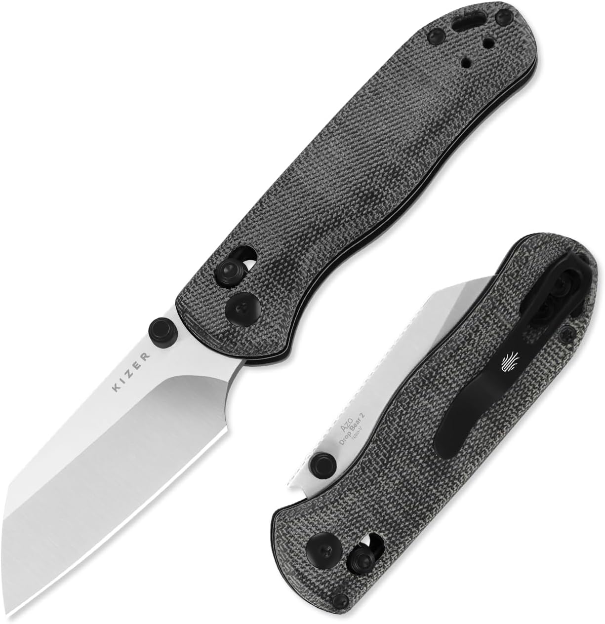 Kizer Drop Bear 2 Pocket Knife: Compact EDC with Sheepsfoot Blade