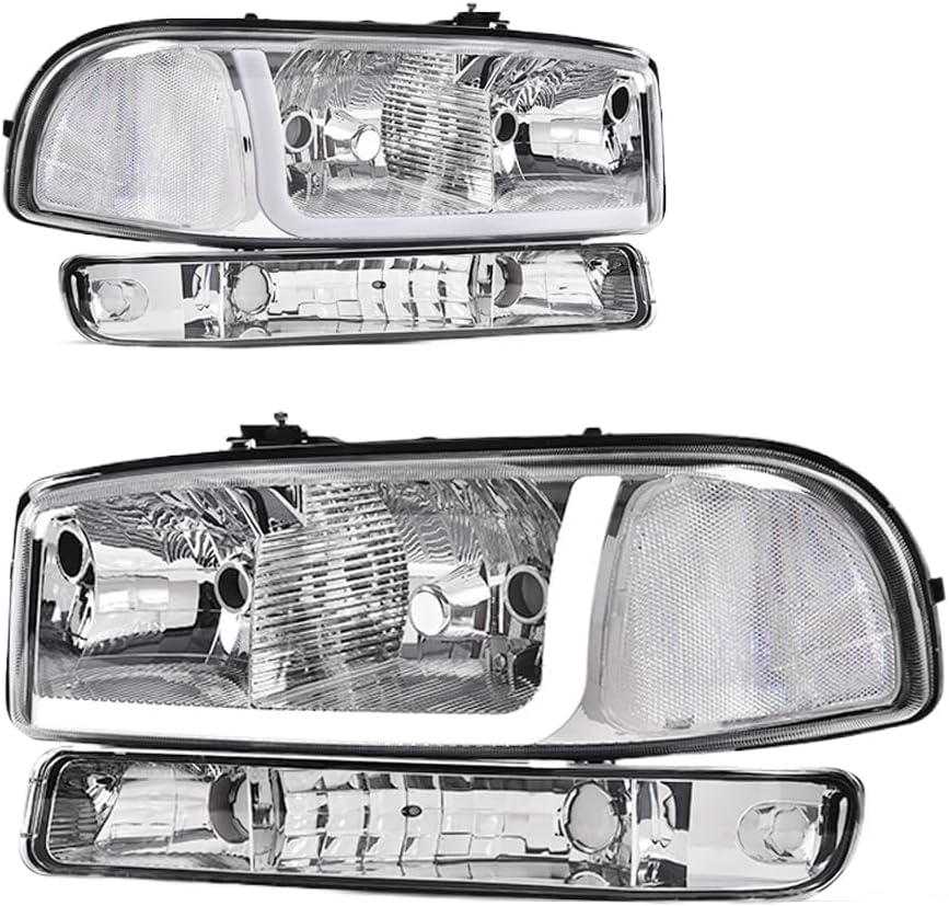 PIT66 LED DRL Headlights Assembly for GMC Sierra and Yukon