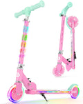 Light-Up Wheels Kids Scooter with Folding Stem - Adjustable T-bar