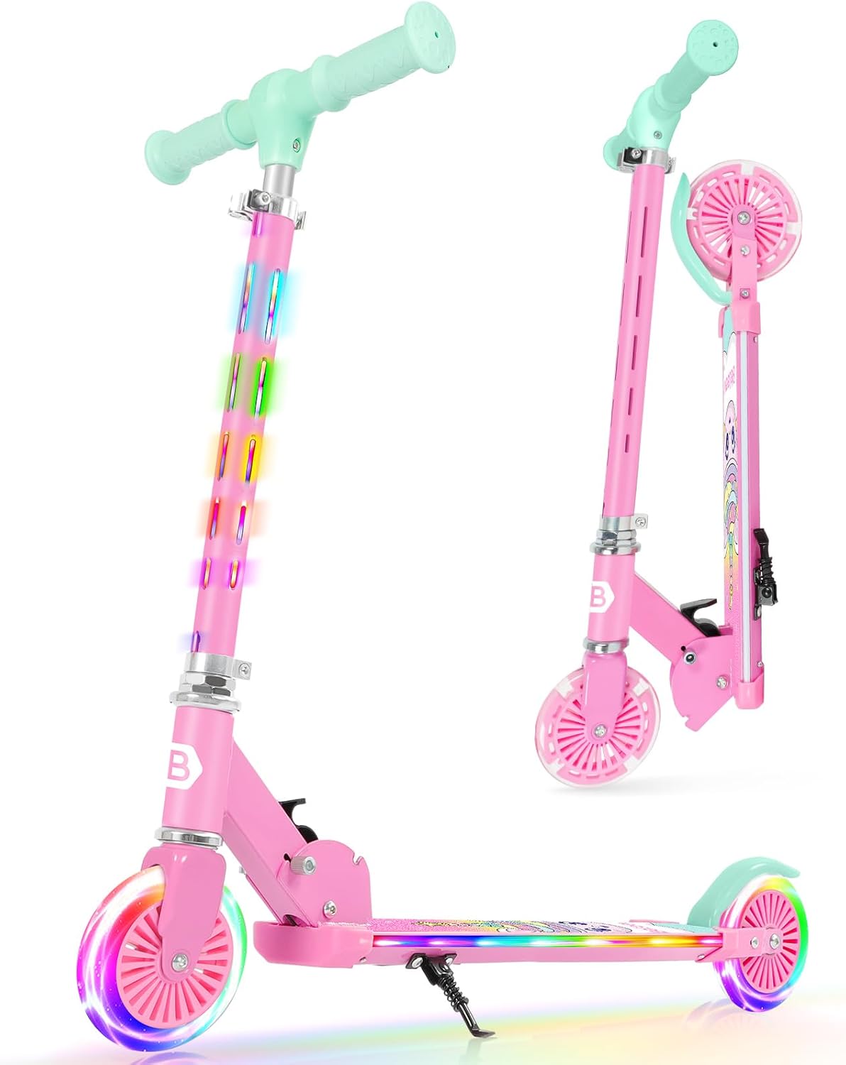 BELEEV V3 Scooter for Kids with Light-Up Wheels & Adjustable Height