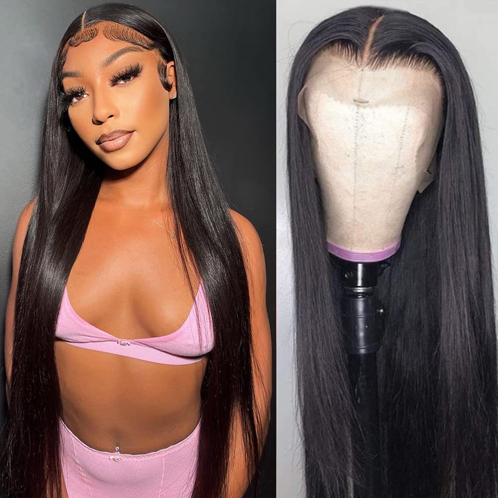 30 Inch Straight Lace Front Wigs Human Hair for Women