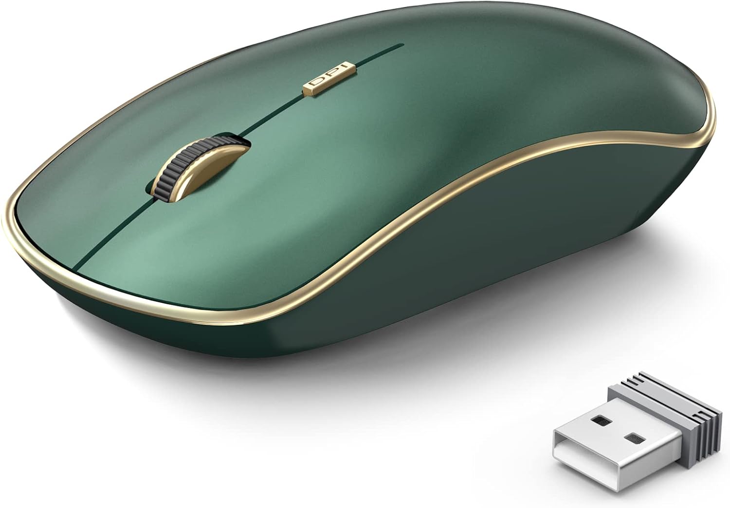 Slim Wireless Silent Mouse - 5 DPI Levels - Portable USB Mouse