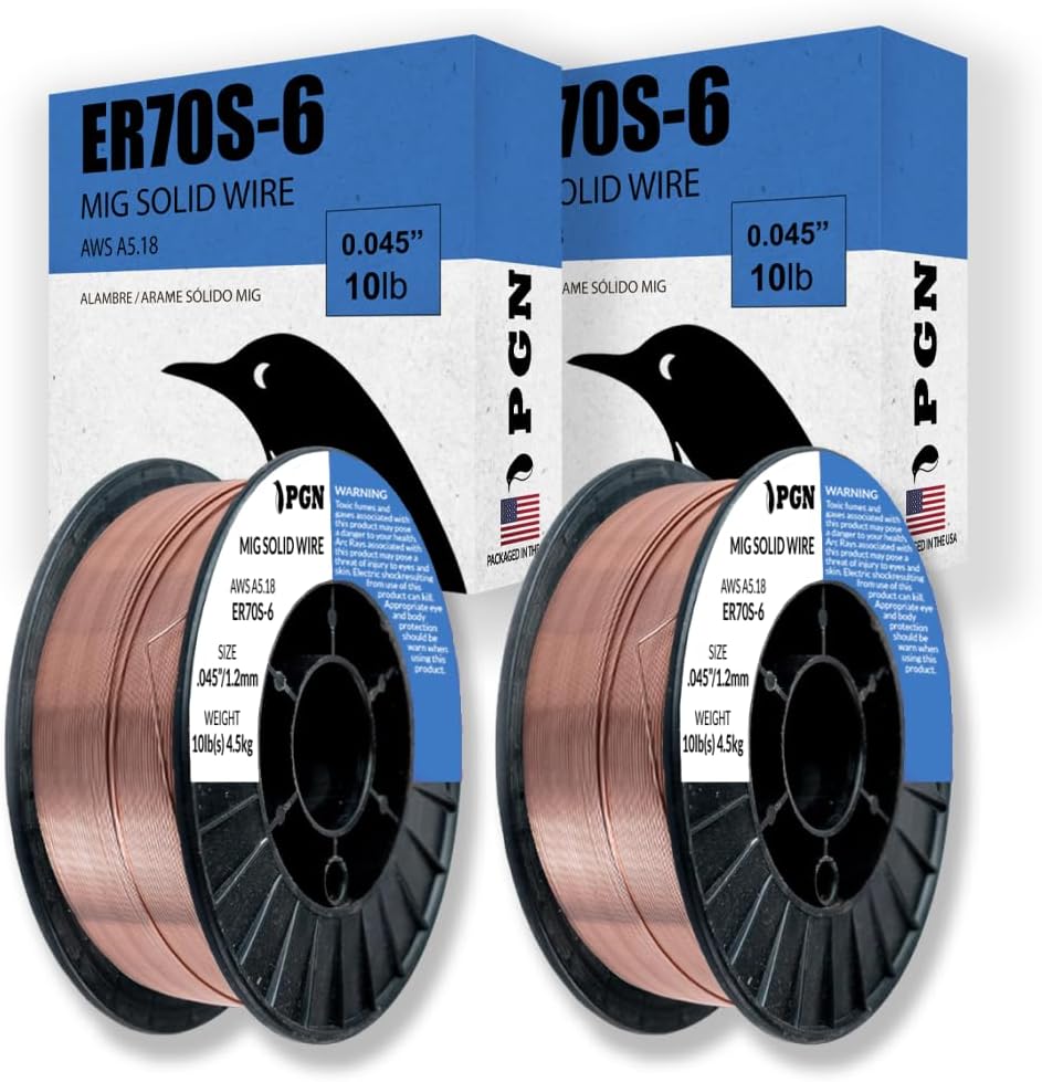 PGN Solid MIG Welding Wire ER70S-6 045 Inch 10 Pound Spool