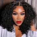 16 Inch Bob Wig Human Hair Deep Wave Lace Front Wig - Pre Plucked