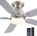 Ceiling Fans with Lights 56 in Flush Mount - Quiet Low Profile Fan
