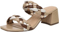 CUSHIONAIRE Women's Onyx Braided Heel Sandal - Memory Foam Comfort run