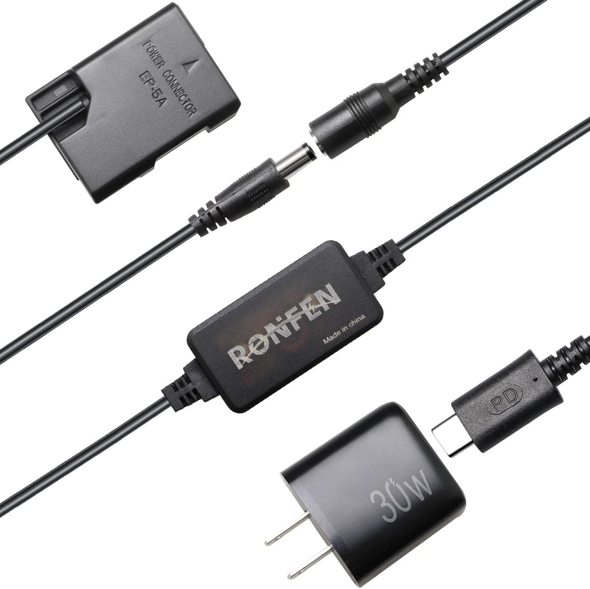 EP-5A DC Coupler Power Connector for Nikon Cameras - Compact Kit