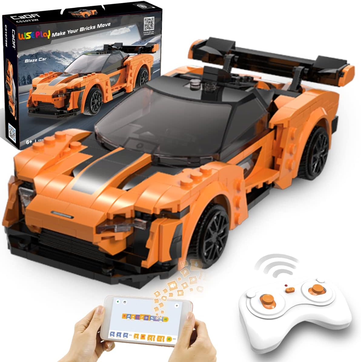 WISEPLAY STEM Remote Control Car Building Kit for Kids Fun