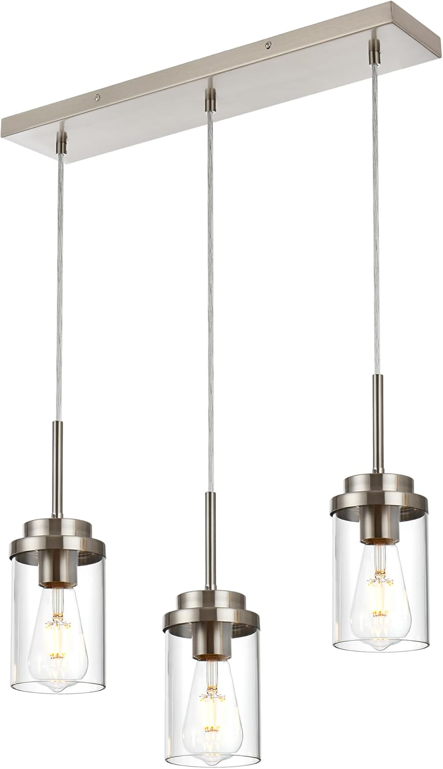 MELUCEE Kitchen Pendant Lighting Over Island with 3 Lights