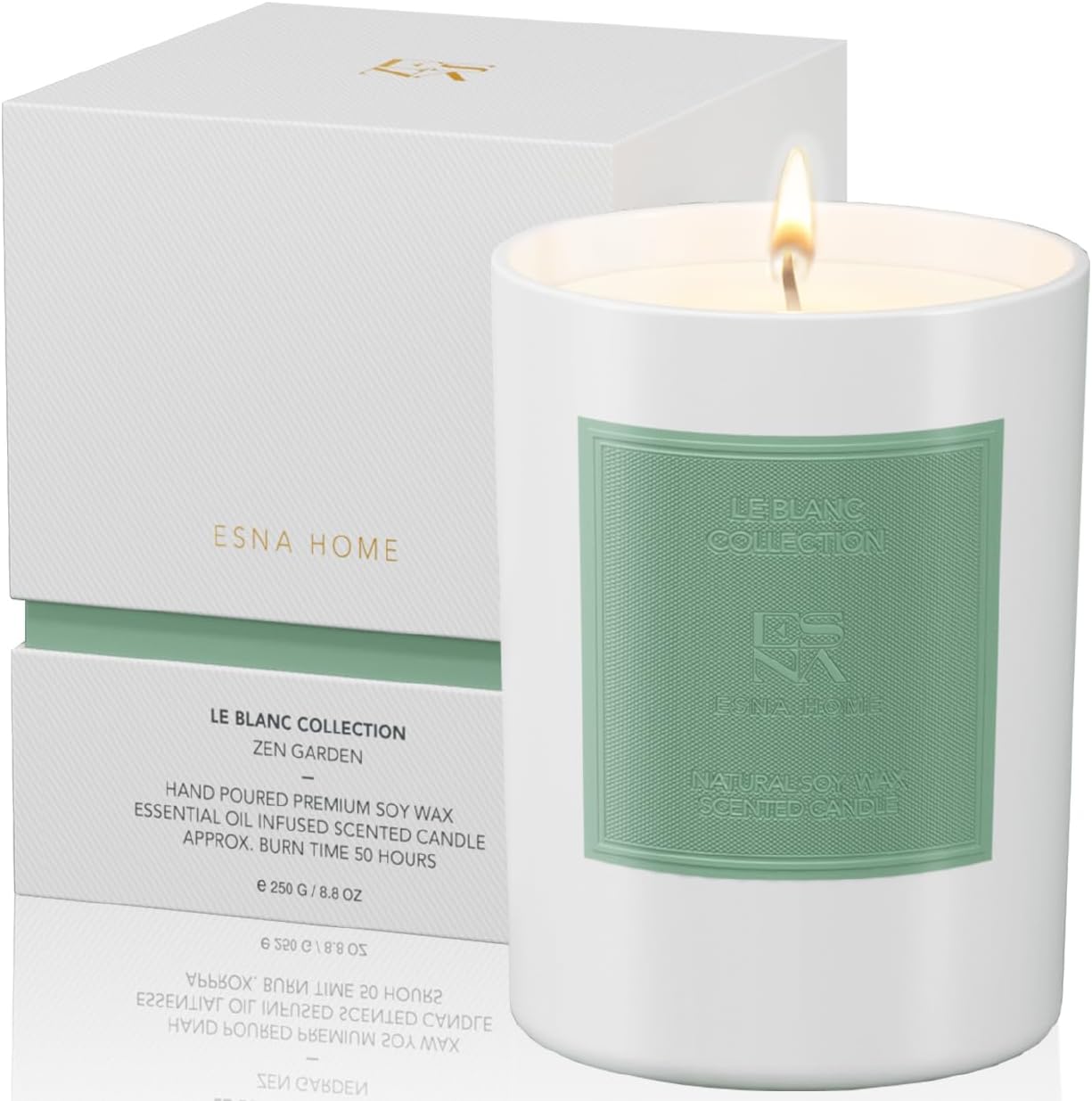 ESNA HOME Zen Garden Aromatherapy Candles | Clean Burning | Natural Oils