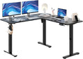 Electric L Shaped Standing Desk 51 in x 51 in Height Adjustable
