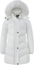 Women's Long Winter Coat Waterproof Quilted Puffer Jacket - Warm