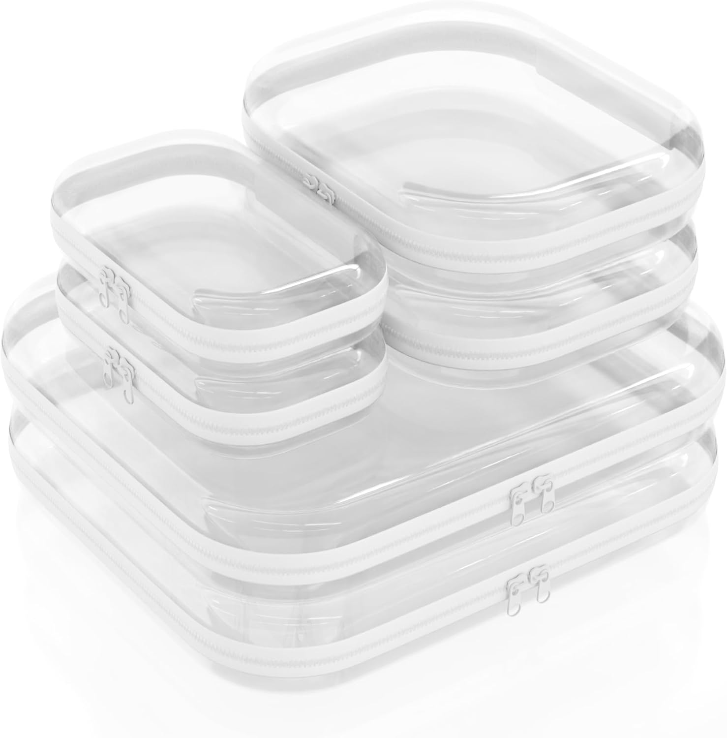 Extra Durable Clear Hard Shell Zipper Case Set for Travel