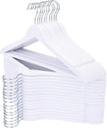 Wooden Hangers 30 Pack with Smooth Finish and Swivel Hook