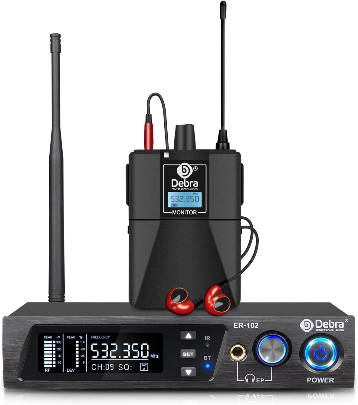 D Debra PRO ER-102 UHF Mono Wireless In Ear Monitor System