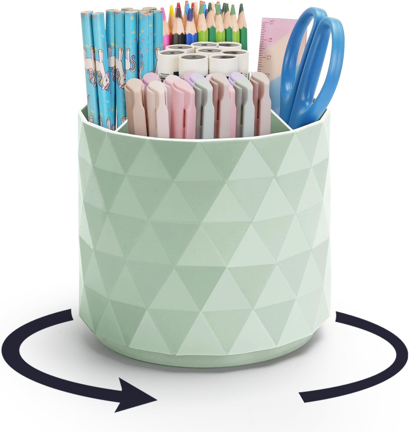 360 Rotating Diamond Pen Holder - Organize in Style!
