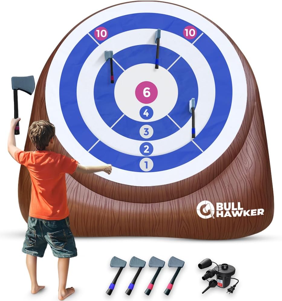 Giant Axe Darts Game for Backyard Fun with 15+ Original Games
