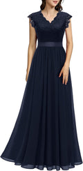 Sophisticated Sleeveless Lace V Neck Dress for Wedding Celebrations