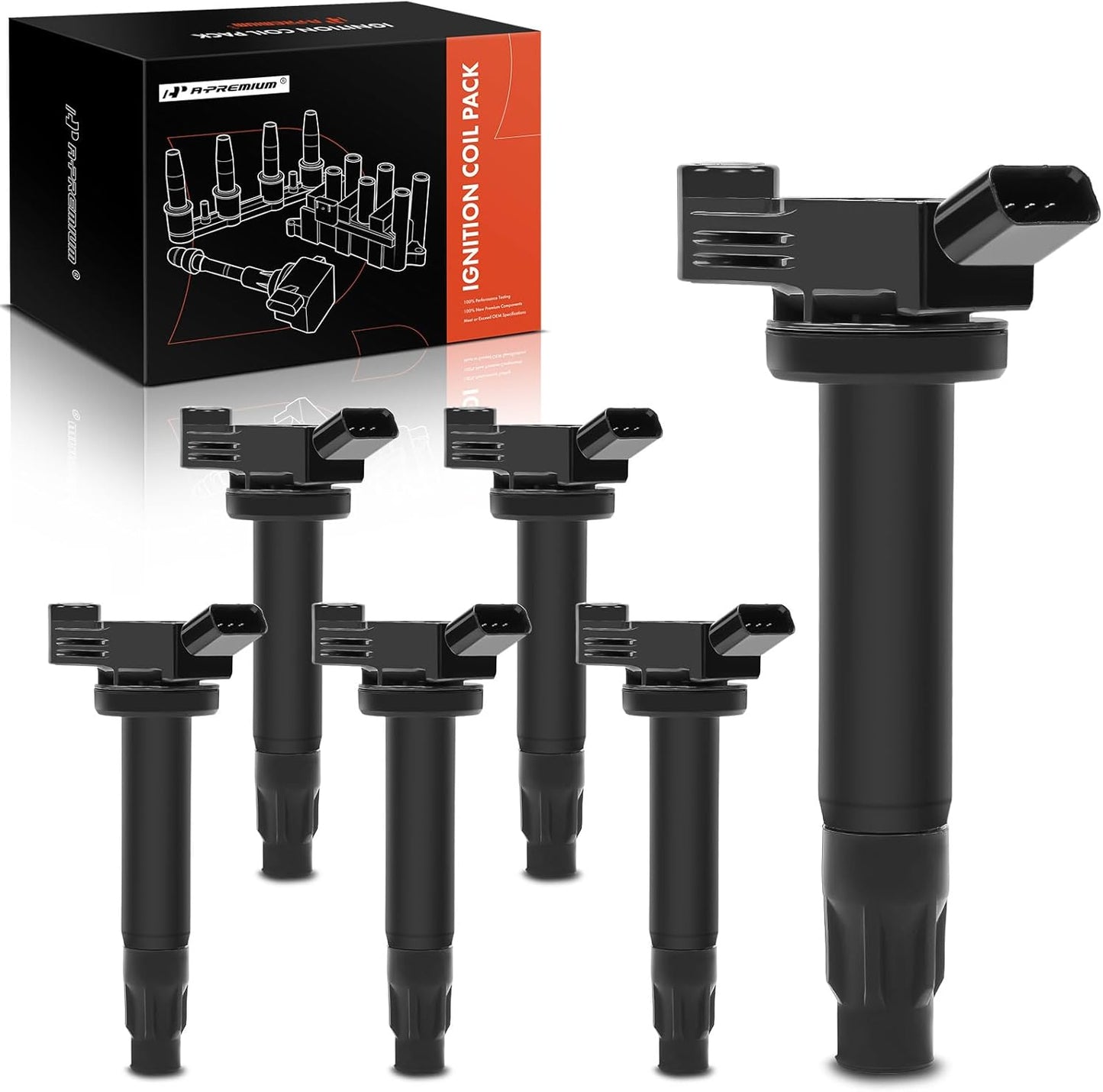 A-Premium Ignition Coil Pack Set of 6 for Toyota and Lexus