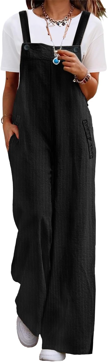 YESNO Women's Casual Corduroy Overalls for Stylish Comfort