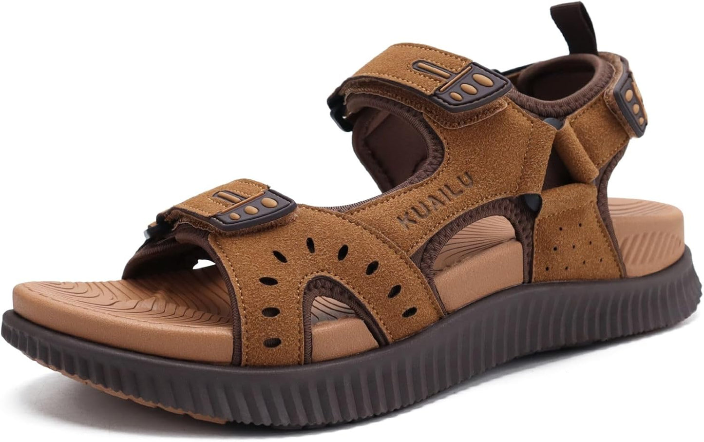 KuaiLu Mens Hiking Sandals With Arch Support For Summer Comfort