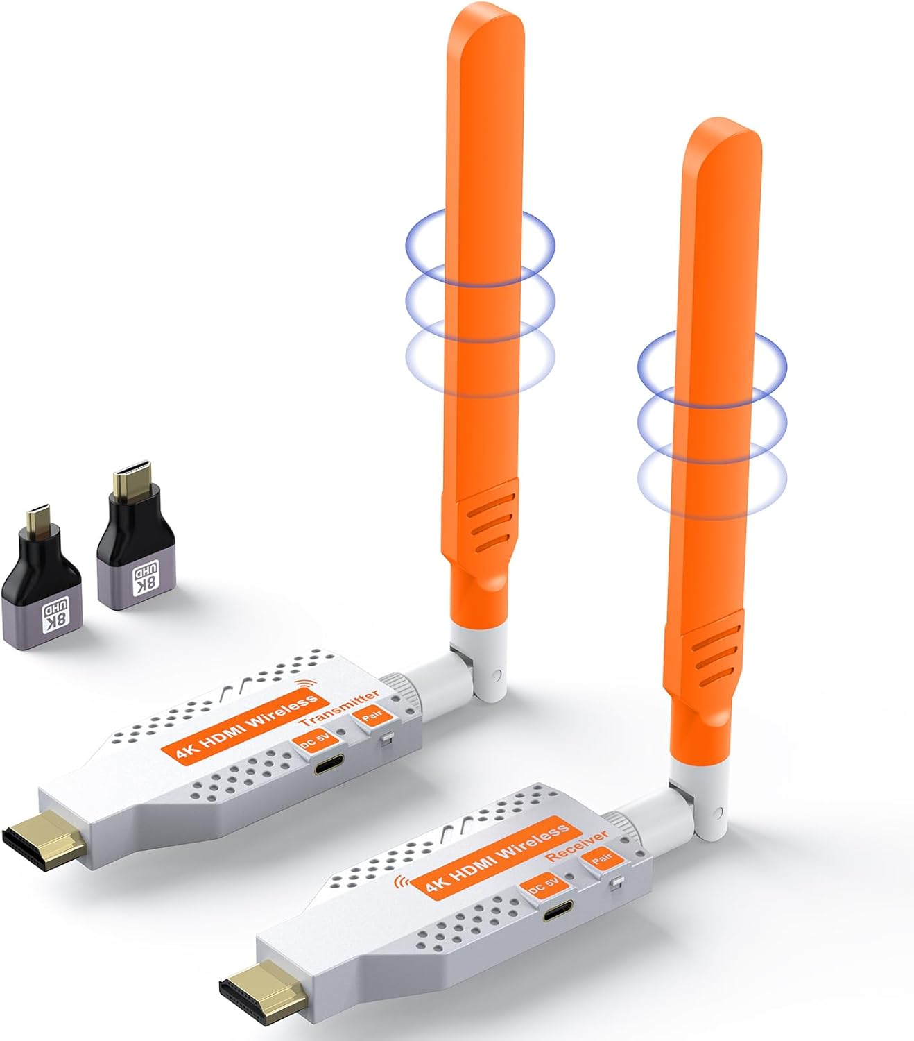 4K Wireless HDMI Extender: Silvery Metal, 500FT Range!